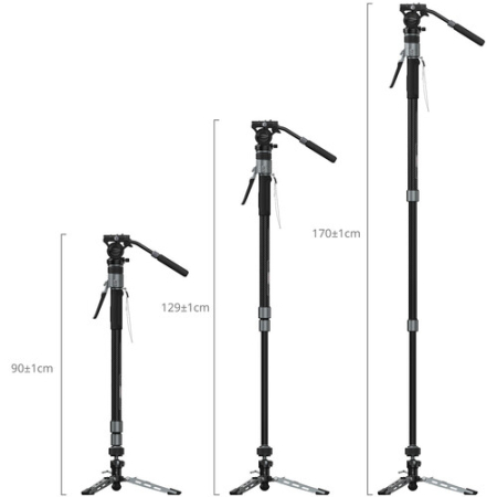 SmallRig 6286 x Potato Jet TRIBEX PRO (Video) - hydrauliczny monopod Carbon, z głowicą video - wysokość